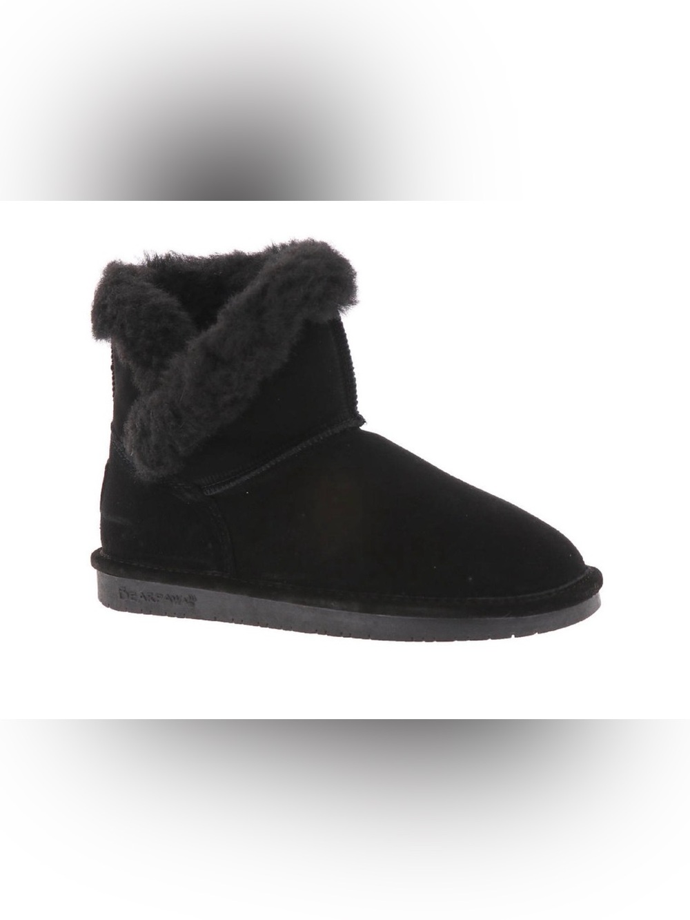 Bearpaw Womens Heidi II Suede Winter Shearling Boots Black 11 Medium (B,M)
